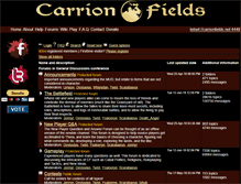 Tablet Screenshot of forums.carrionfields.com